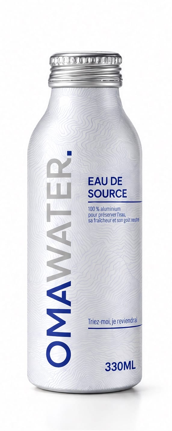 Gourde en aluminium recyclé OMA Water