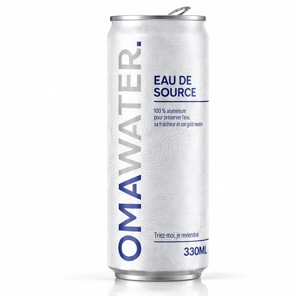 Canette d'eau de source OMA Water