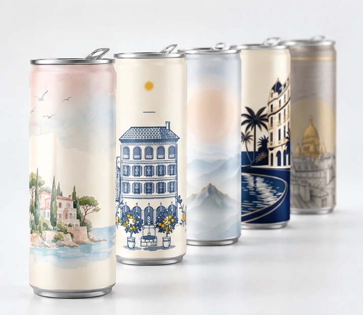 Canettes personnalisées avec illustrations