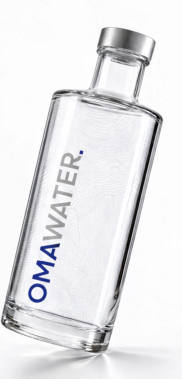 Carafe en verre personnalisée OMA Water